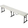 imageAmazon Basics 6ft Folding Bench for Indoor amp Outdoor Use with Carrying Handle BlackWhite