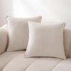 imageAmazon Basics Boucle Throw Pillow Covers for Couch Living Room Home Decor with Hidden Zipper Green 1818in Pack of 2White
