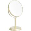 imageAmazon Basics Tabletop Magnifying Vanity Round Mirror with Clear Reflection 1X5X Magnification Iron Frame 72 x 492 Gold72L x 49W