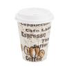 imageAmazon Basics to Go Hot Paper Coffee Cups with Lids 12 oz Caf Design Disposable 100CountSolid  12oz