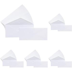imageAmazon Basics 10 Business Letter Envelopes with Gummed SealNo Tint500 Count Pack of 5Gummed Seal Pack of 5
