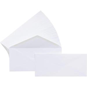 imageAmazon Basics 10 Business Letter Envelopes with Gummed SealNo Tint500 Count Pack of 5Gummed Seal Standard