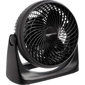 imageAmazon Basics Air Circulator Fan Desk Fan for Bedroom Home and Office With 90Degree Tilt Head 3 Speed Settings Lightweight 42 LBS 70 Watts Black 148Wx76Dx141H111W x 63D x 109H