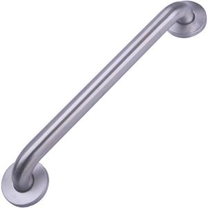 imageAmazon Basics Bathroom Handicap Safety Grab Bar 16 Inch Length 125 Inch Diameter Holds up to 500LBs ADA Compliant Stainless Steel125Inch Diameter