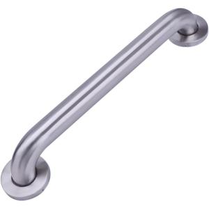 imageAmazon Basics Bathroom Handicap Safety Grab Bar 16 Inch Length 125 Inch Diameter Holds up to 500LBs ADA Compliant Stainless Steel150Inch Diameter