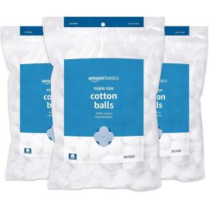 imageAmazon Basics Cotton Balls 600 Count 3 Packs of 200 Previously Solimo200 Count Pack of 3