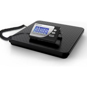 imageAmazon Basics Digital Postal Shipping Scale with Tare Function AC Adapter 65 lb Capacity 01 oz Readability LCD Display Black440 lb