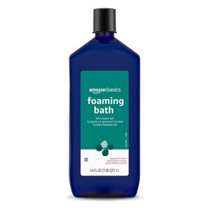 imageAmazon Basics Eucalyptus amp Spearmint Scented Foaming Bath with Essential Oils 34 Fl Oz Pack of 1 Previously Solimo34 Fl Oz Pack of 1