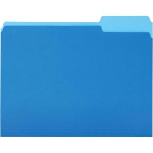 imageAmazon Basics Manila File Folders Letter Size 12 Tab in Left and Right Positions 85 x 11 36PackBlue