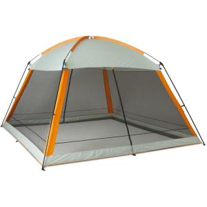 imageAmazon Basics Screened Canopy Tent 12 x 12 ft with Zippered Enclosure UPF50 Sun Protection BugFree Outdoor Shelter for Camping Parties and Events