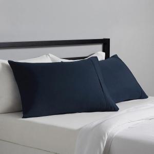 imageAmazon Basics Standard Microfiber Pillow Cases Lightweight Super Soft Easy Care Navy Blue 20 x 30 Set of 2 Pillows Not IncludedNavy Blue