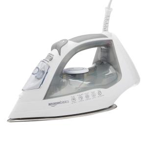 imageAmazon Basics Steam Iron for Clothes with Safety Auto ShutOff Handheld Garment Steamer Wrinkle Remover Stainless Steel Soleplate AntiDrip 1700Watt 162ft Gray162ft