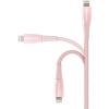 imageAmazon Basics Double Nylon Braided USBA Cable with Lightning Connector Premium Collection MFi Certified Apple iPhone Charger 3 Foot 2 Pack Rose GoldRose Gold