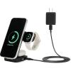 imageAmazon Basics MagSafe Compatible 25W Fast Charging Qi22 Certified 3in1 Wireless Charging Station Foldable Stand for iPhone 171615141312 Apple Watch AirPods with 45W Adapter BlackBlack